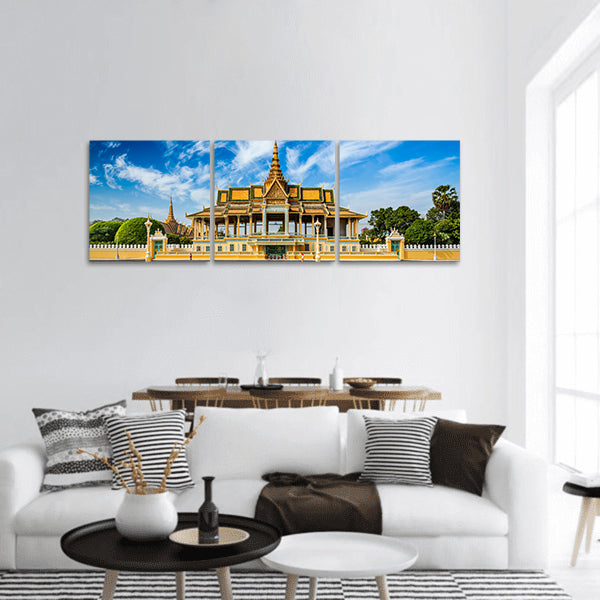 Phnom Penh Royal Palace complex panoramic canvas wall art