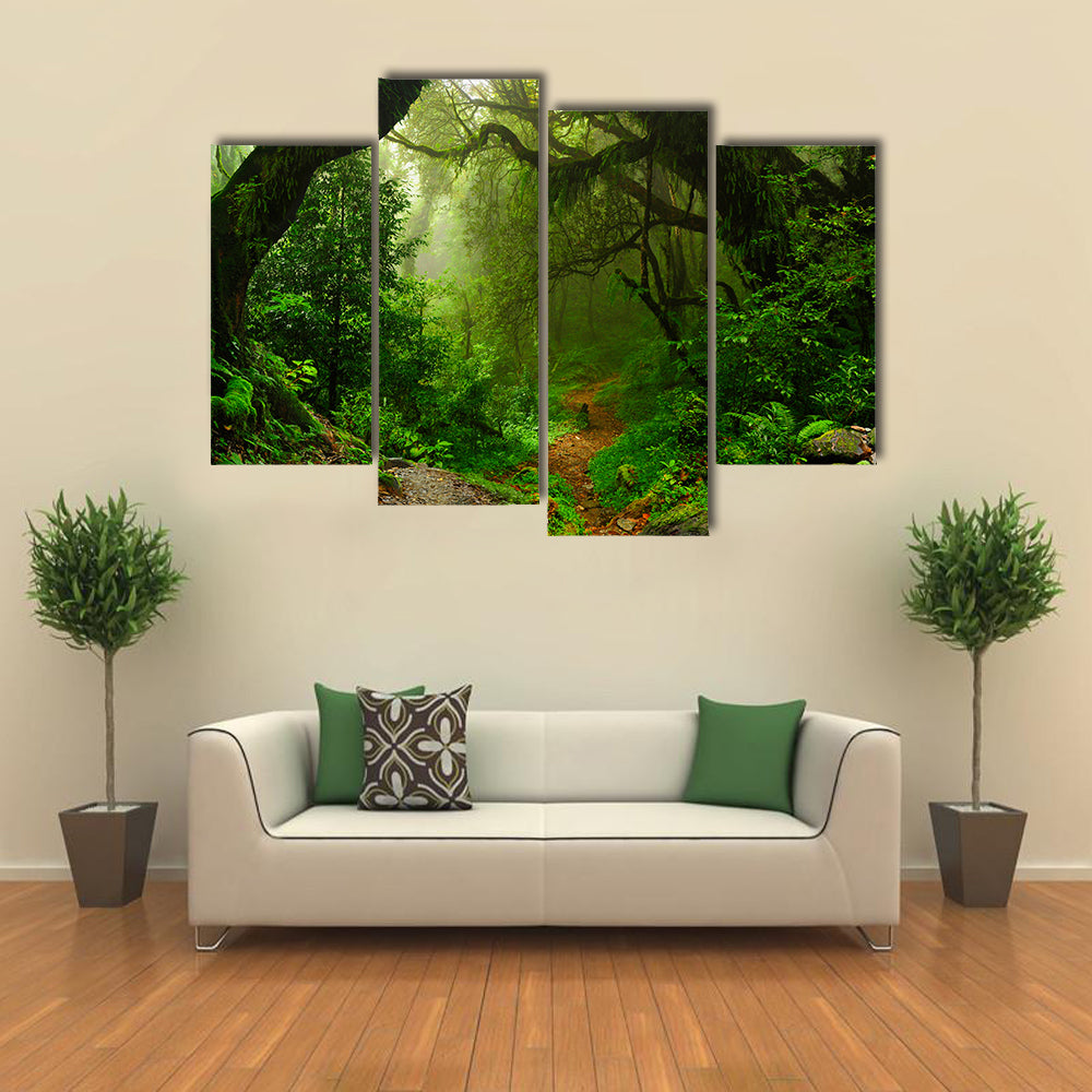 The Natural Beauty Of The Forest Of The Nepal, Multi Panel Canvas Wall Art