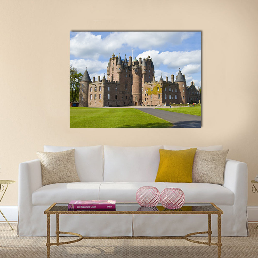 Famous castle of Glamis in the highlands of Scotland Multi Panel Canvas Wall Art