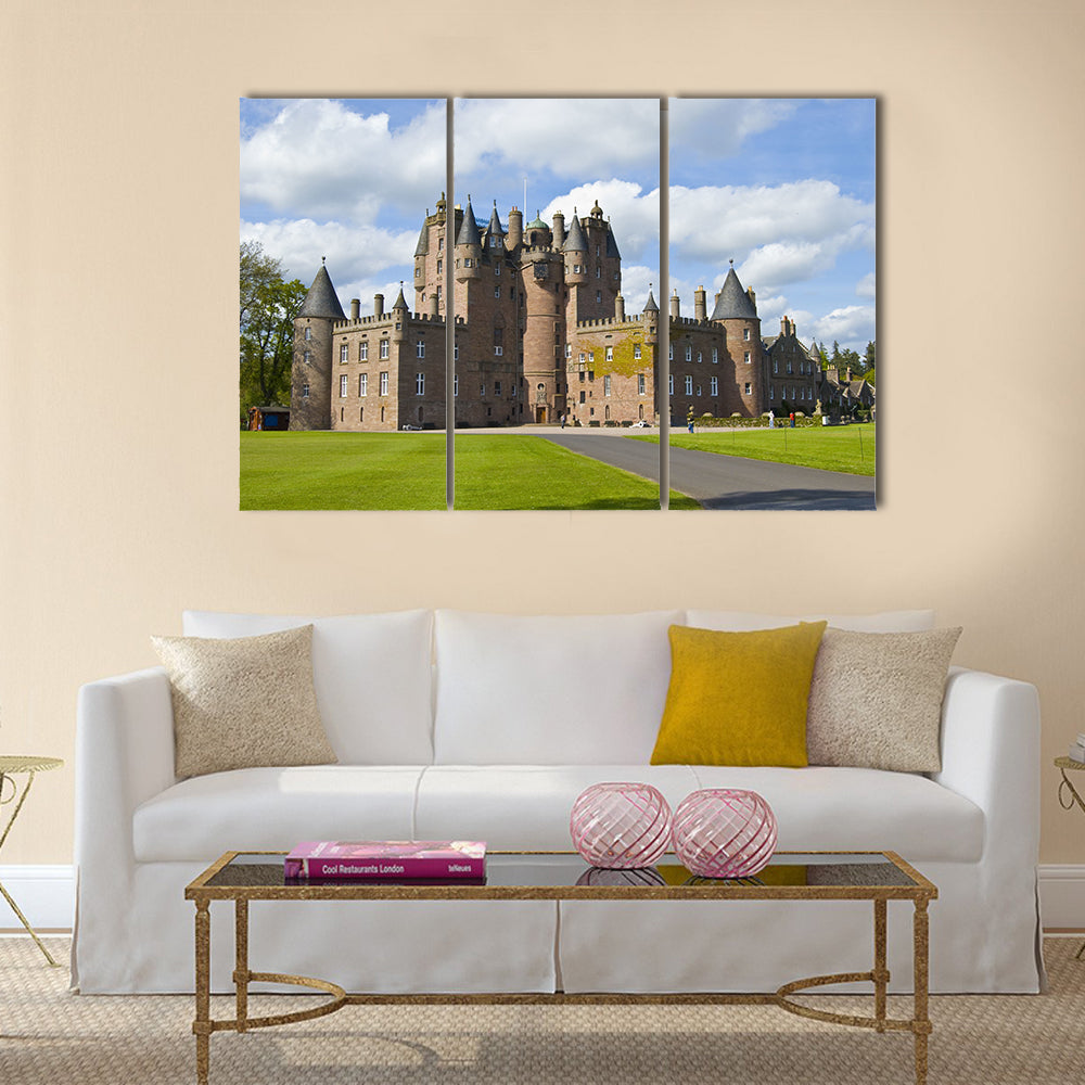 Famous castle of Glamis in the highlands of Scotland Multi Panel Canvas Wall Art