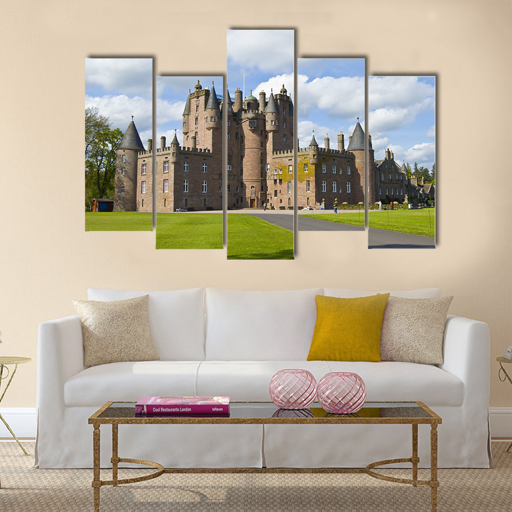 Famous castle of Glamis in the highlands of Scotland Multi Panel Canvas Wall Art