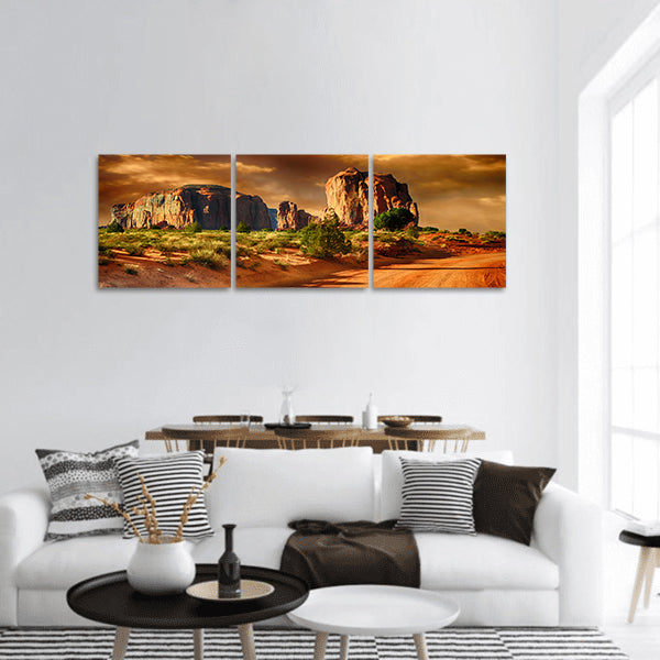 Image of a Road through monument Valley panoramic canvas wall art