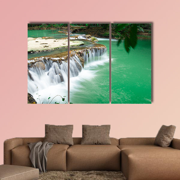 Andaman Thailand outdoor photography of waterfall in rain jungle forest wall art