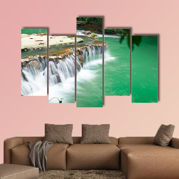 Andaman Thailand outdoor photography of waterfall in rain jungle forest wall art