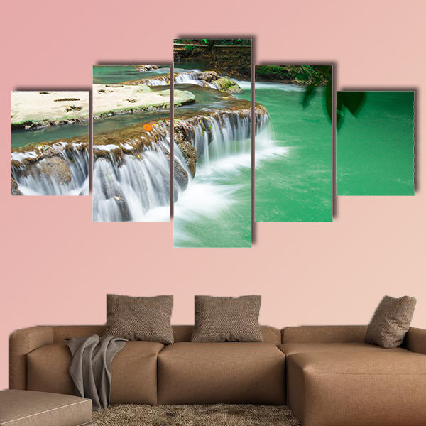 Andaman Thailand outdoor photography of waterfall in rain jungle forest wall art