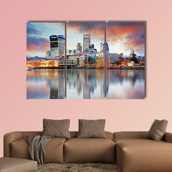 London skyline Multi panel canvas wall art