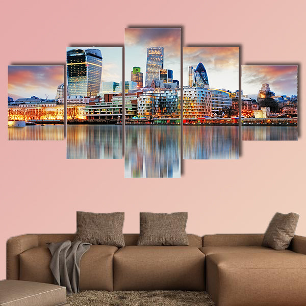 London skyline Multi panel canvas wall art