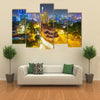 Notre Dame cathedral in Ho Chi Minh City Vietnam night view Multi panel canvas wall art