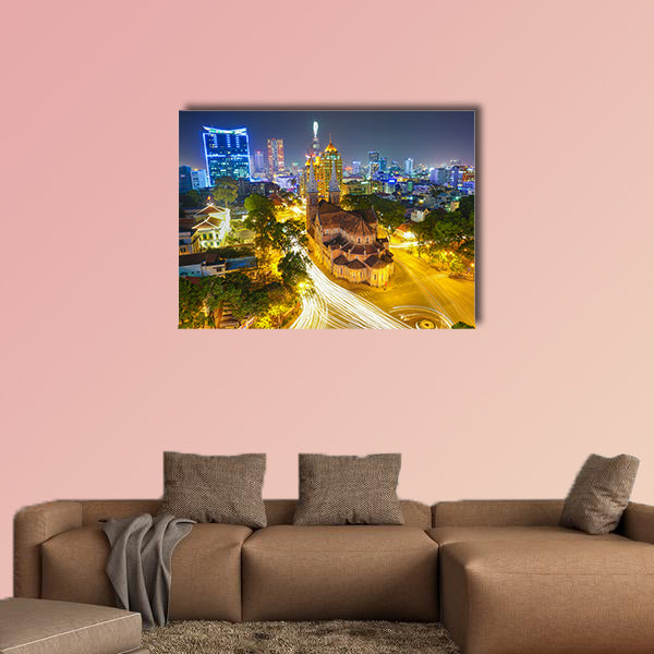 Notre Dame Cathedral in Ho Chi Minh City, Vietnam multi panel canvas wall art