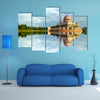 Putra Mosque, Putrajaya at evening during hot day moment multi panel canvas wall art