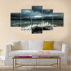 View of storm seascape Multi Panel Canvas Wall Art