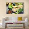 Green fresh healthy smoothie with fruits and vegetables Multi panel canvas wall art