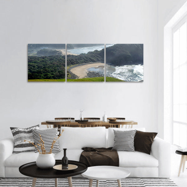 Misty beach Shot in Coffee Bay, Eastern Cape, South Africa panoramic canvas wall art