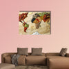 Map of world made from different kinds of spices, close-up multi panel canvas wall art