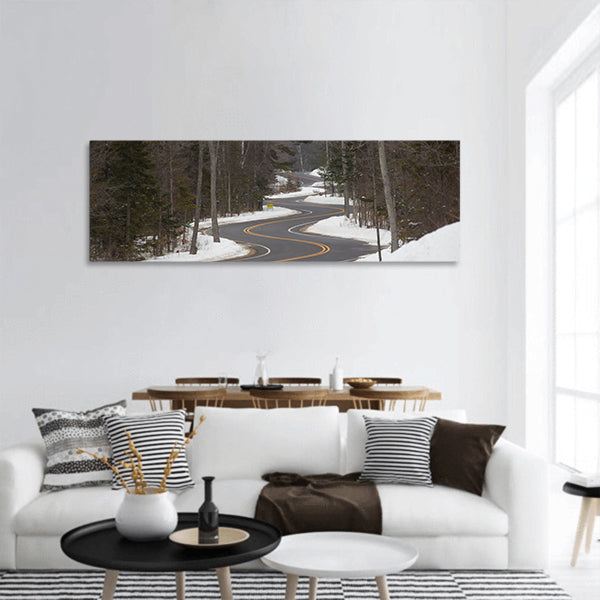 Long and Winding Road panoramic canvas wall art