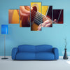 Man playing an acoustic guitar Multi panel Canvas Wall Art