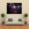 Basketball player in action Multi panel canvas wall art