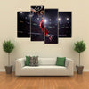 Basketball player in action Multi panel canvas wall art