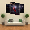 Basketball player in action Multi panel canvas wall art