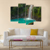 Rio Celeste Waterfall photographed in Costa Rica Multi Panel Canvas Wall Art