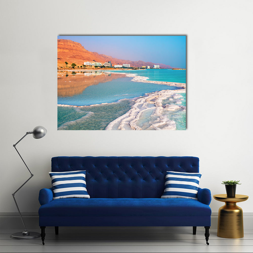 Dead Sea salt shore Ein Bokek Israel Multi panel canvas wall art