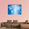 World map vector multi panel canvas wall art