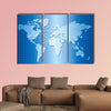 World map vector multi panel canvas wall art