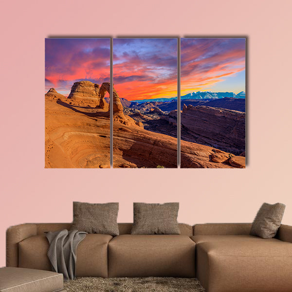 Beautiful Sunset view taken at Arches National Park in Utah wall art
