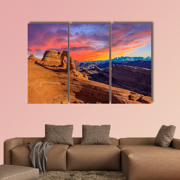 Beautiful Sunset view taken at Arches National Park wall art