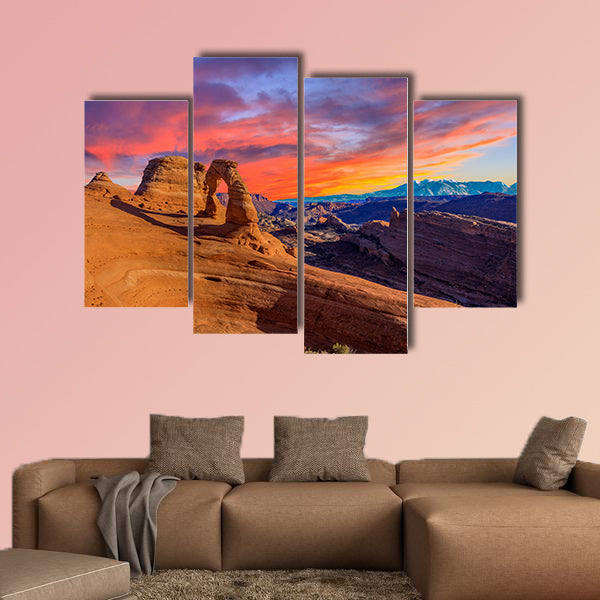 Beautiful Sunset view taken at Arches National Park in Utah wall art