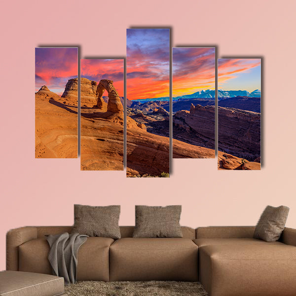 Beautiful Sunset view taken at Arches National Park in Utah wall art