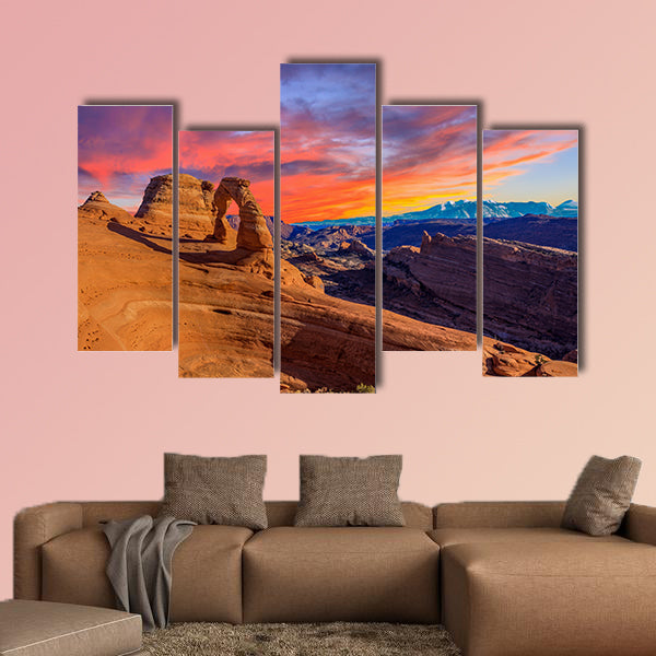 Beautiful Sunset view taken at Arches National Park wall art