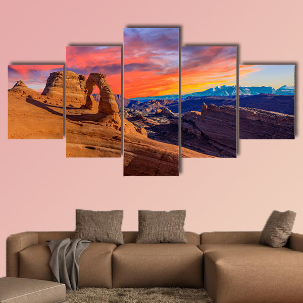 Beautiful Sunset view taken at Arches National Park in Utah wall art