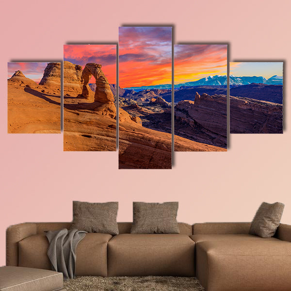 Beautiful Sunset view taken at Arches National Park wall art