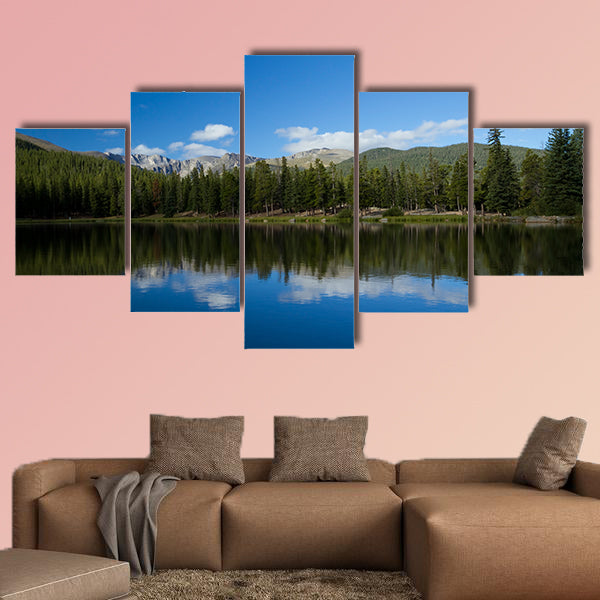 Echo Lake Mountain Scenic multi panel canvas wall art