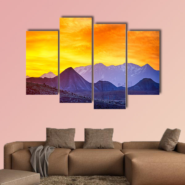 Sunrise over Colorado Rocky Mountains multi panel canvas wall art