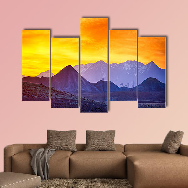 Sunrise over Colorado Rocky Mountains multi panel canvas wall art