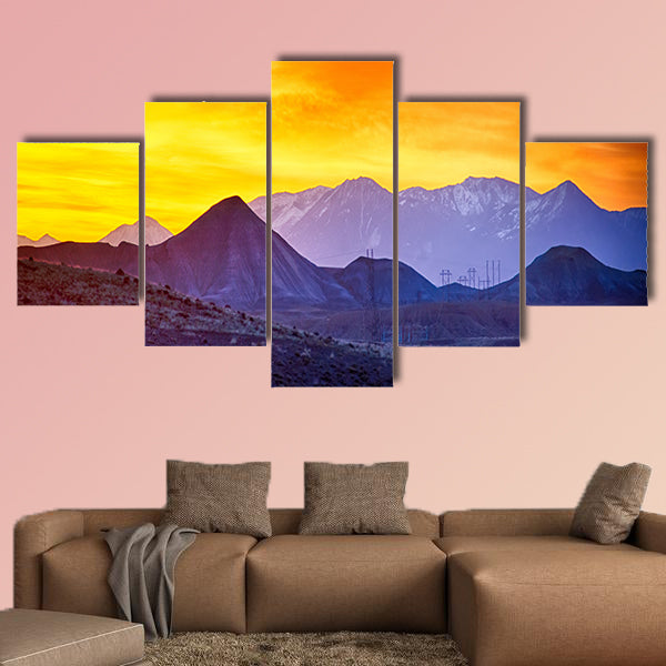 Sunrise over Colorado Rocky Mountains multi panel canvas wall art