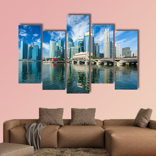 Singapore skyscrapers multi panel canvas wall art