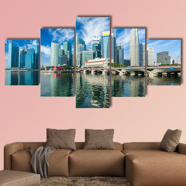 Singapore skyscrapers multi panel canvas wall art