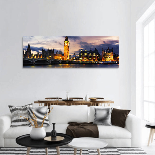 Houses of parliament panoramic canvas wall art