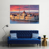 Budapest parliament at dramatic sunrise Multi Panel Canvas Wall Art