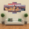 Budapest parliament at dramatic sunrise Multi panel canvas wall art