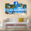 Caribbean beach on Saona island, Dominican Republic Multi Panel Canvas Wall Art