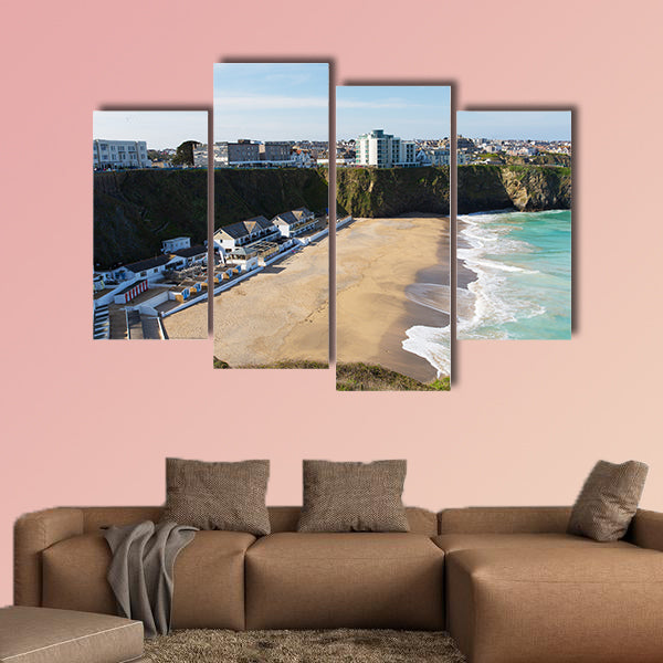 Newquay beach of Tolcarne North Cornwall UK one of many wall art