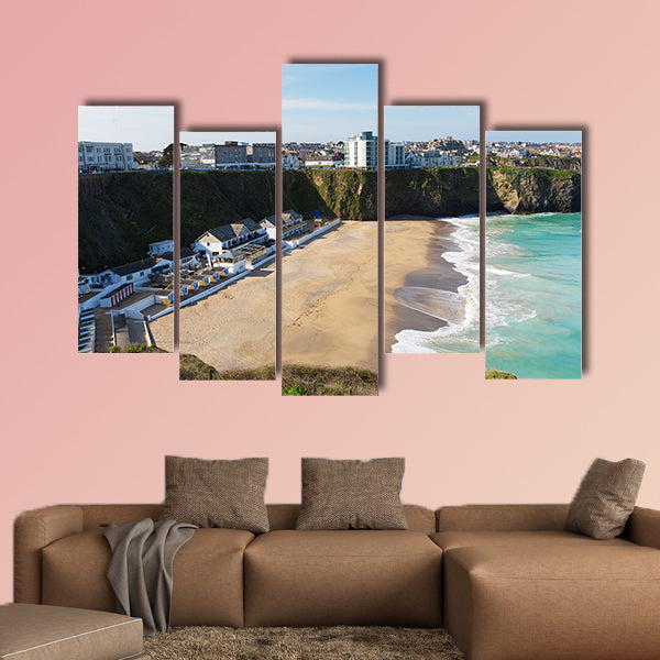 Newquay beach of Tolcarne North Cornwall UK one of many wall art
