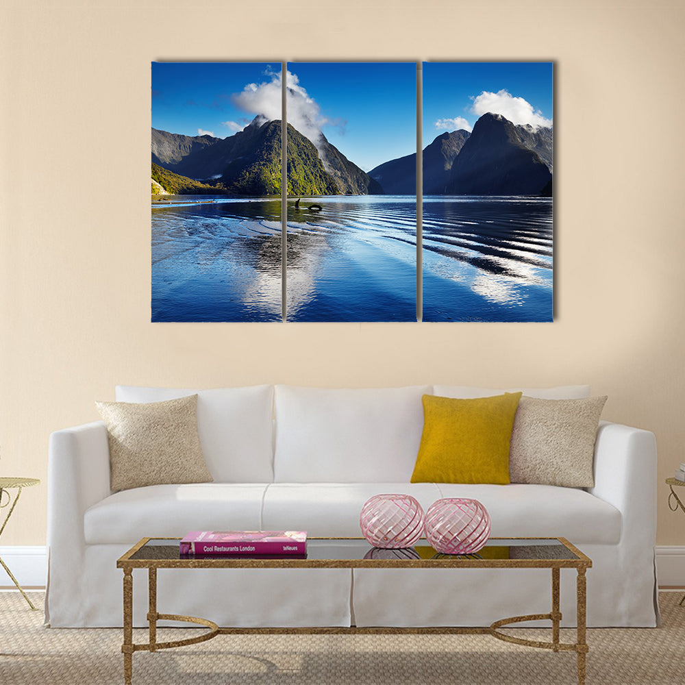 Fiord Milford Sound, South Island, New Zealand Multi panel canvas wall art