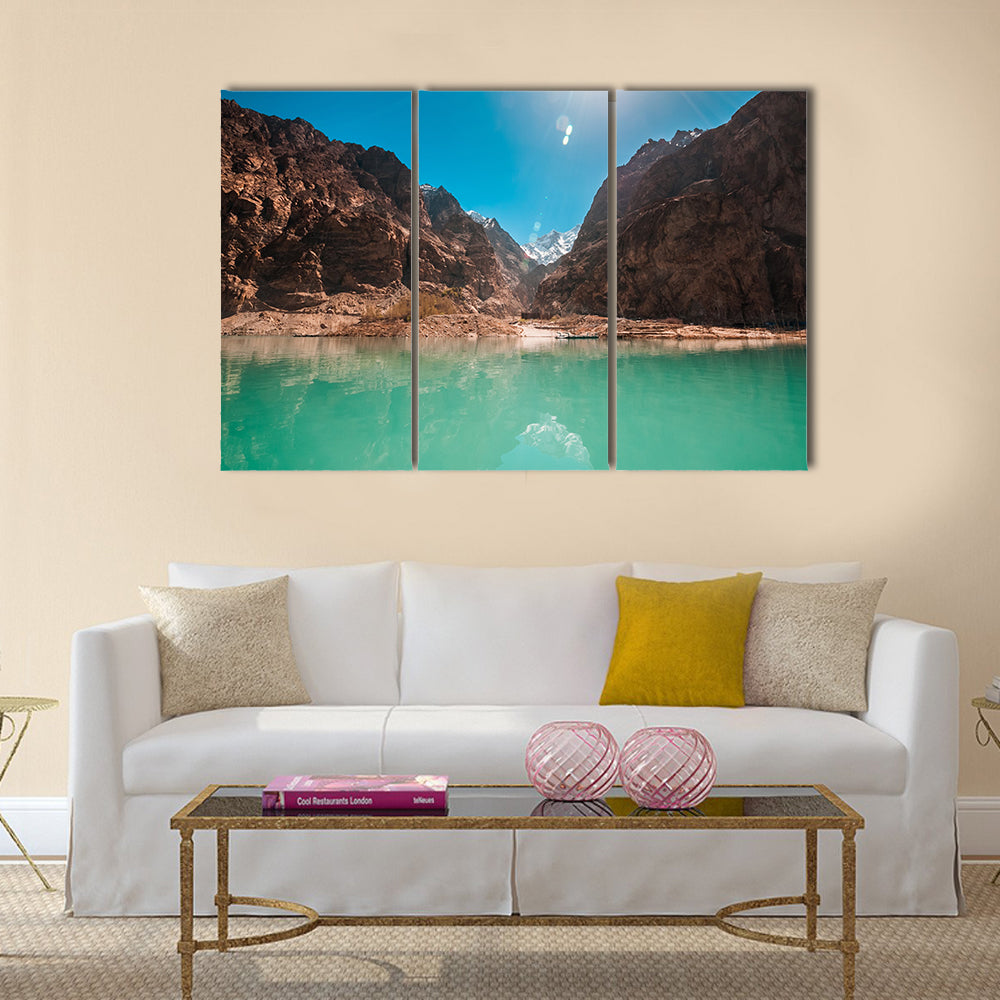 amazing Attabad Lake in Northern Pakistan multi panel canvas wall art