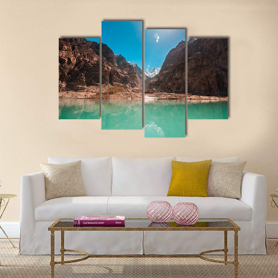 amazing Attabad Lake in Northern Pakistan multi panel canvas wall art