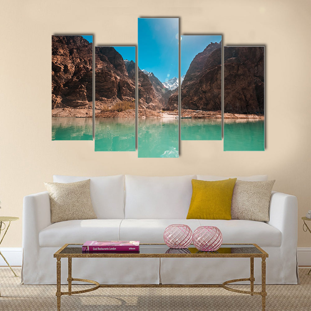 amazing Attabad Lake in Northern Pakistan multi panel canvas wall art